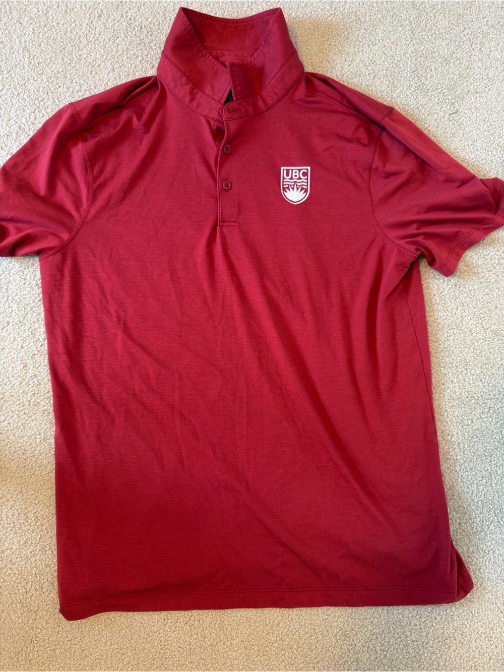 Lululemon athletic Evolution Short-Sleeve Polo Shirt with UBC logo - Xl - red